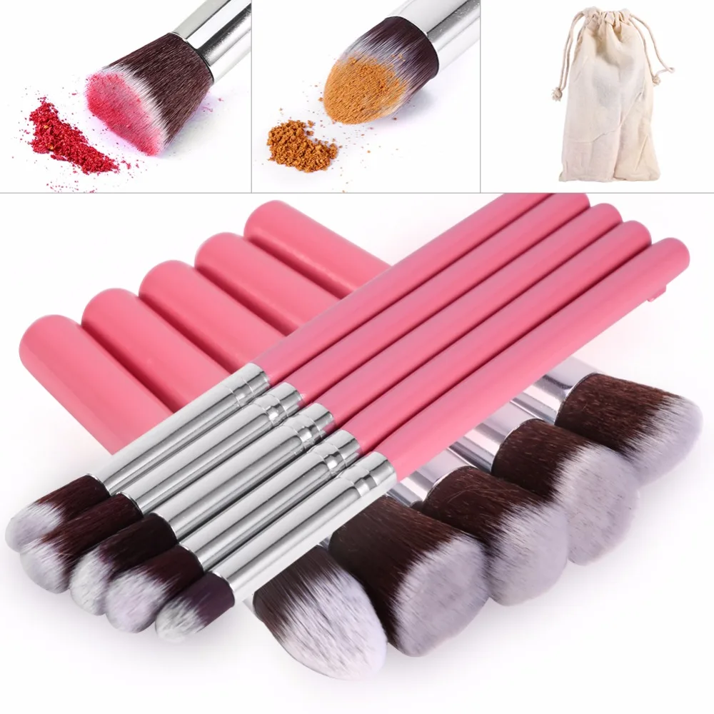 

EECOO 10PCS Makeup Brushes Portable Foundation Powder Eyeshadow Make up Brush Set Beauty Tools Gift for Girl
