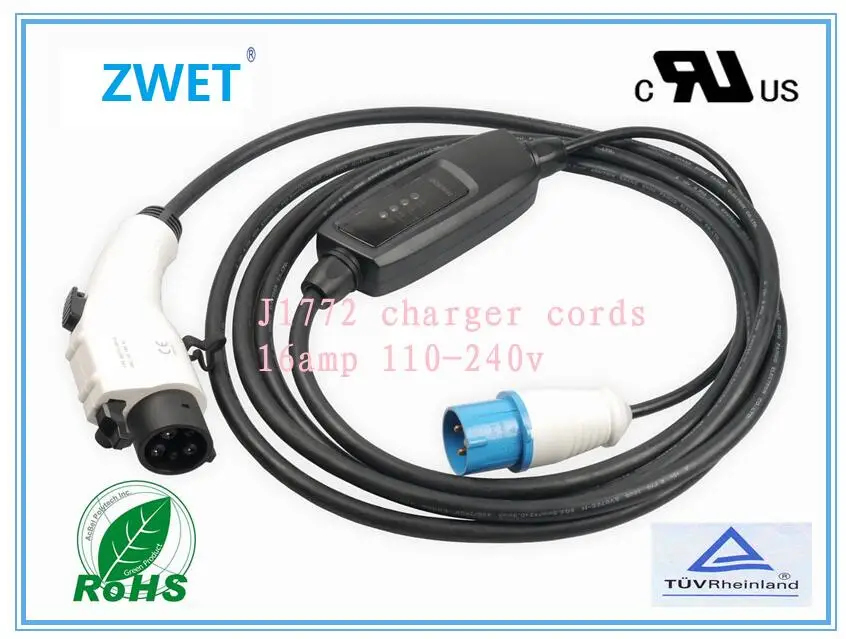 Dousida Sae J1772 16A EVSE электрическое автомобильное зарядное устройство тип 1