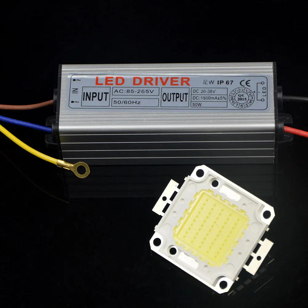 Светодиодный интегрированный чип-бисер с силовым трансформатором полный ватт 10 Вт 20 Вт 30 Вт 50 Вт 100 Вт COB прожекторная софитная лампа светильник
