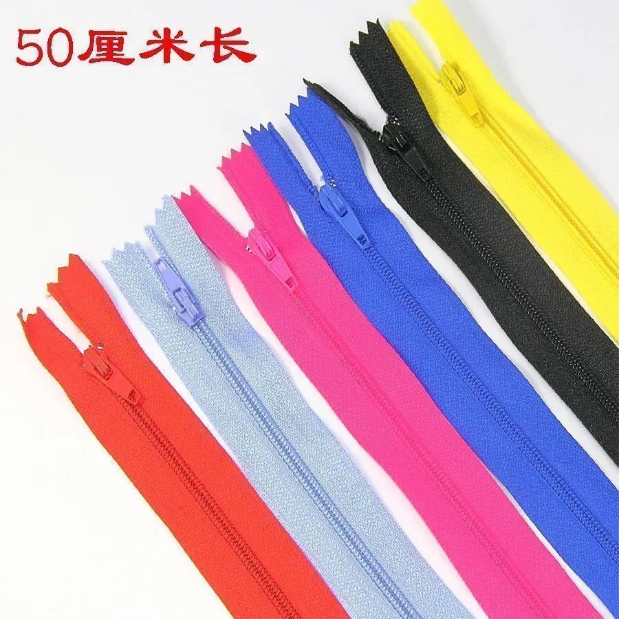 

10pcs 50cm Closed End Nylon Coil Zippers Tailor Sewing Craft Apparel Bags Sewing Accessories DIY Clothing Sewing Supplies