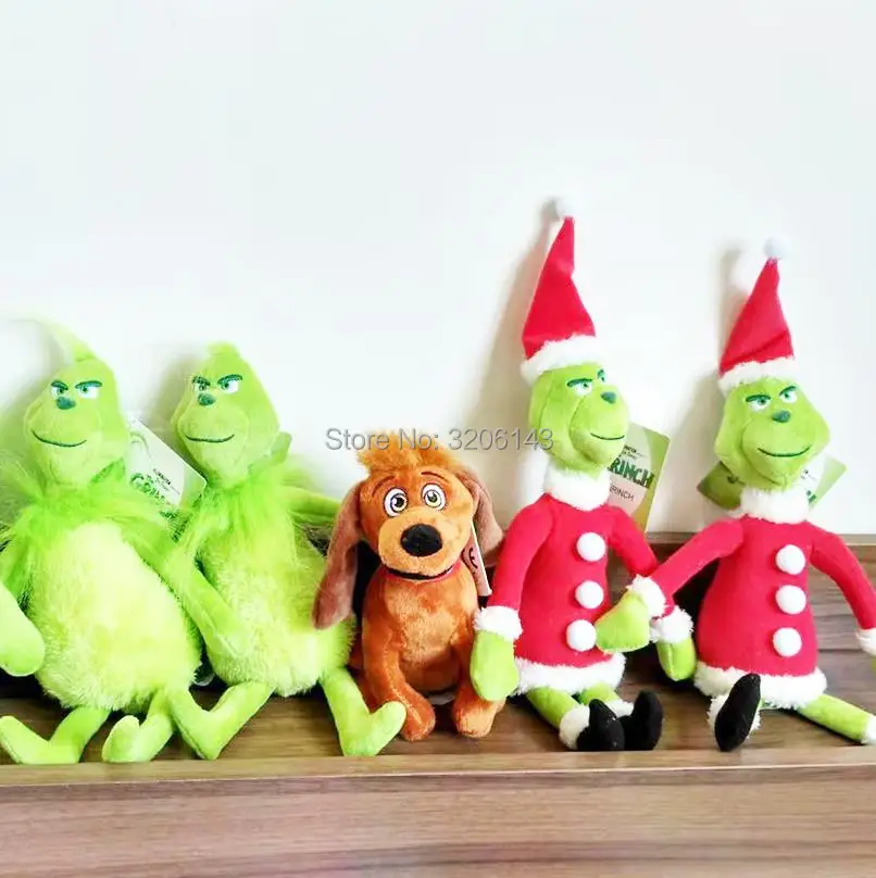 Новинка 18-38 см Grinch палантин фильм Young Grinch Beans Санта плюшевые животные куклы Коллекция игрушек Рождественский подарок