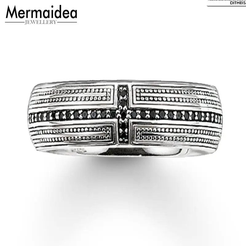 

Vintage Cross Wedding Wedding Rings 2019 New 925 Sterling Silver Fashion Jewelry Trendy Gift For Women Men Boy Girls