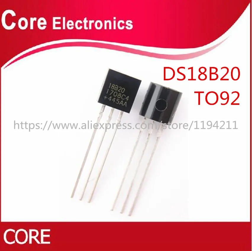

100pcs DS18B20 18B20 TO-92 IC CHIP Thermometer Temperature Sensor