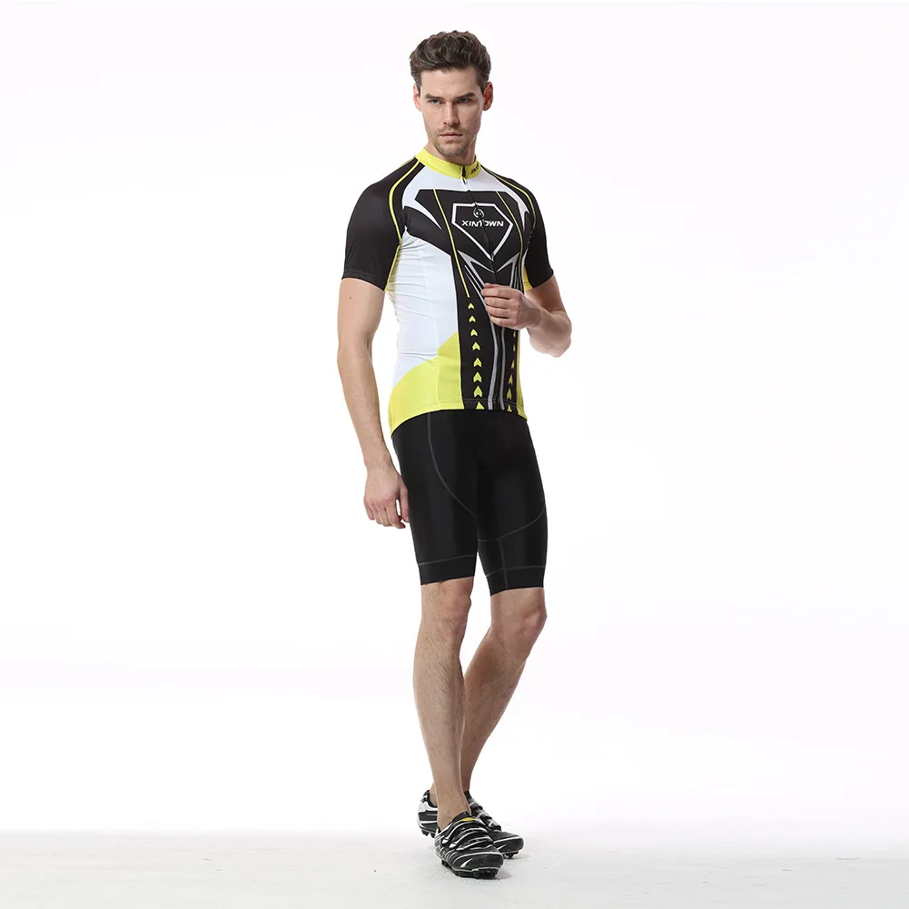 black and yellow cycling jersey