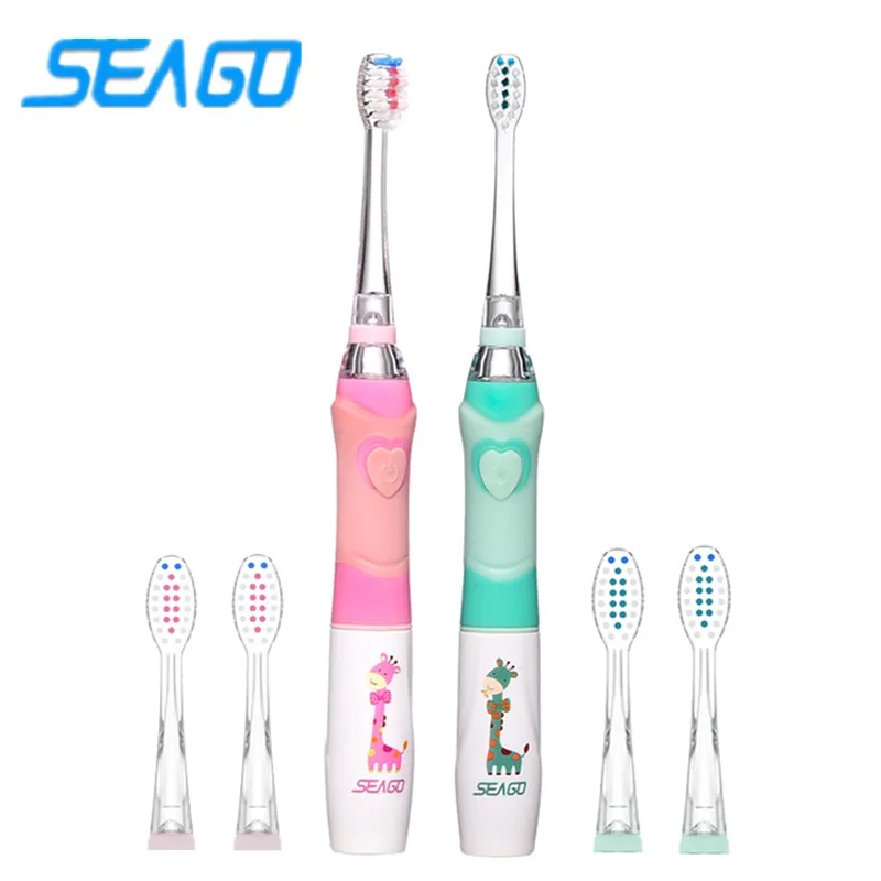 SEAGO Sonic Electric Toothbrush kids Battery Cartoon with Colorful LED Waterproof Soft Oral Hygiene Massage Teeth Care SG977 SEAGO Sonic Electric Toothbrush kids Battery Cartoon with Colorful LED Waterproof Soft Oral Hygiene Massage Teeth Care SG977
