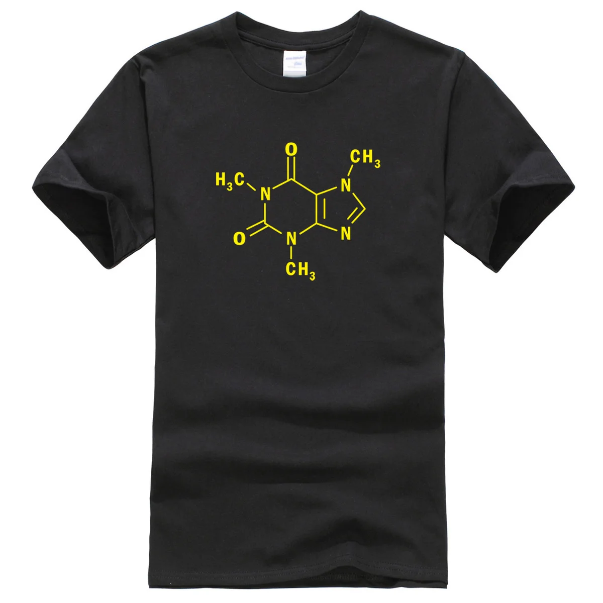 

Lasting Charm Sports T-shirts The Big Bang Theory famous men's Sports T-shirtss Caffeine Molecular Formula Sheldon t shirt