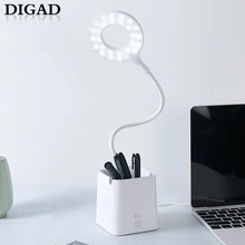 Digad 3 Color Desk Lamp USB Led Table Lamp 28 LED Table Lamp with Clip Bed Reading Book Light LED Desk Lamp Table Touch 5 Modes led desk lamp led table lamp iron morden american foldable long arm reading lamp e27 clip office lamp
