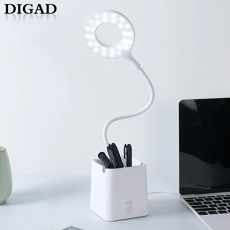 Светодиодсветодиодный настольная лампа Digad 3 цвета USB 28 светодиодов с клипсой