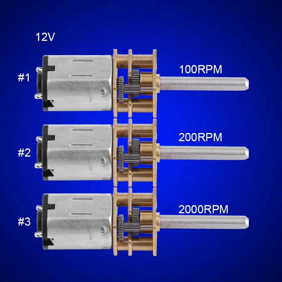 VBESTLIFE DC 12V Мотор редуктор с длинным выходным валом 100 об/мин~ 2000 об/мин мини мотор-редуктор Электрический ящик с зубчатым колесом