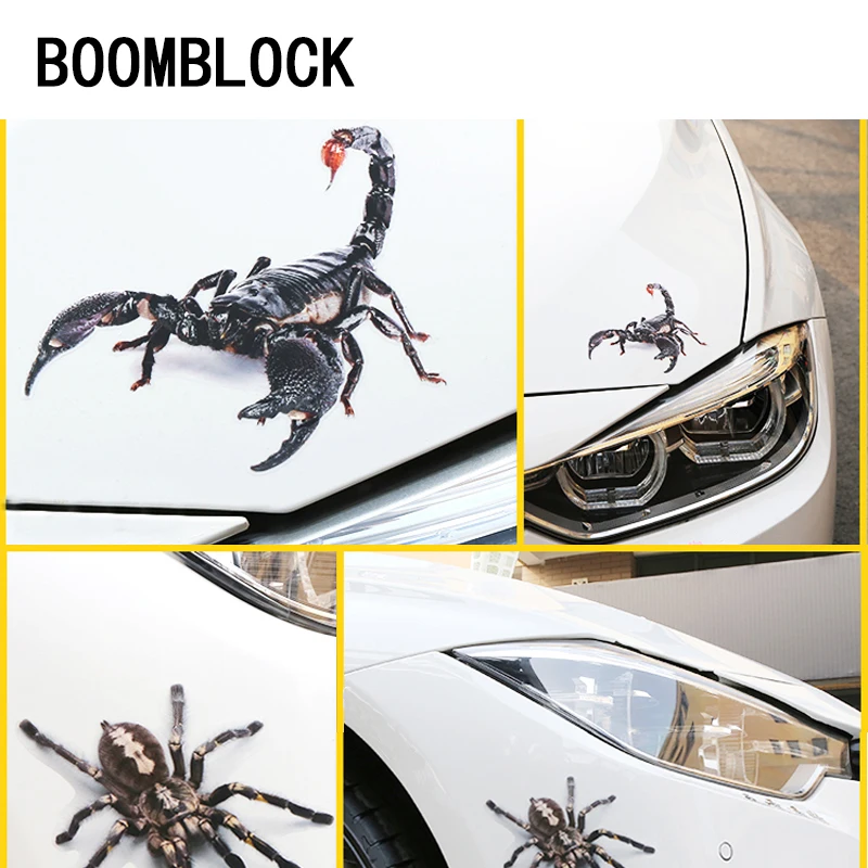 BOOMBLOCK 3D стильный принт с животными Стикеры для украшения автомобиля Mazda 3 6 Toyota Avensis
