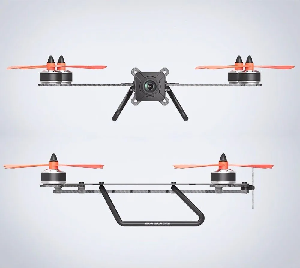 Fibra de Carbono Centro de Placa Quadro para Corridas Novo Pcb Fpv Quadcopter Kit Daya-250 Qav250 w - 4 fiber carbon