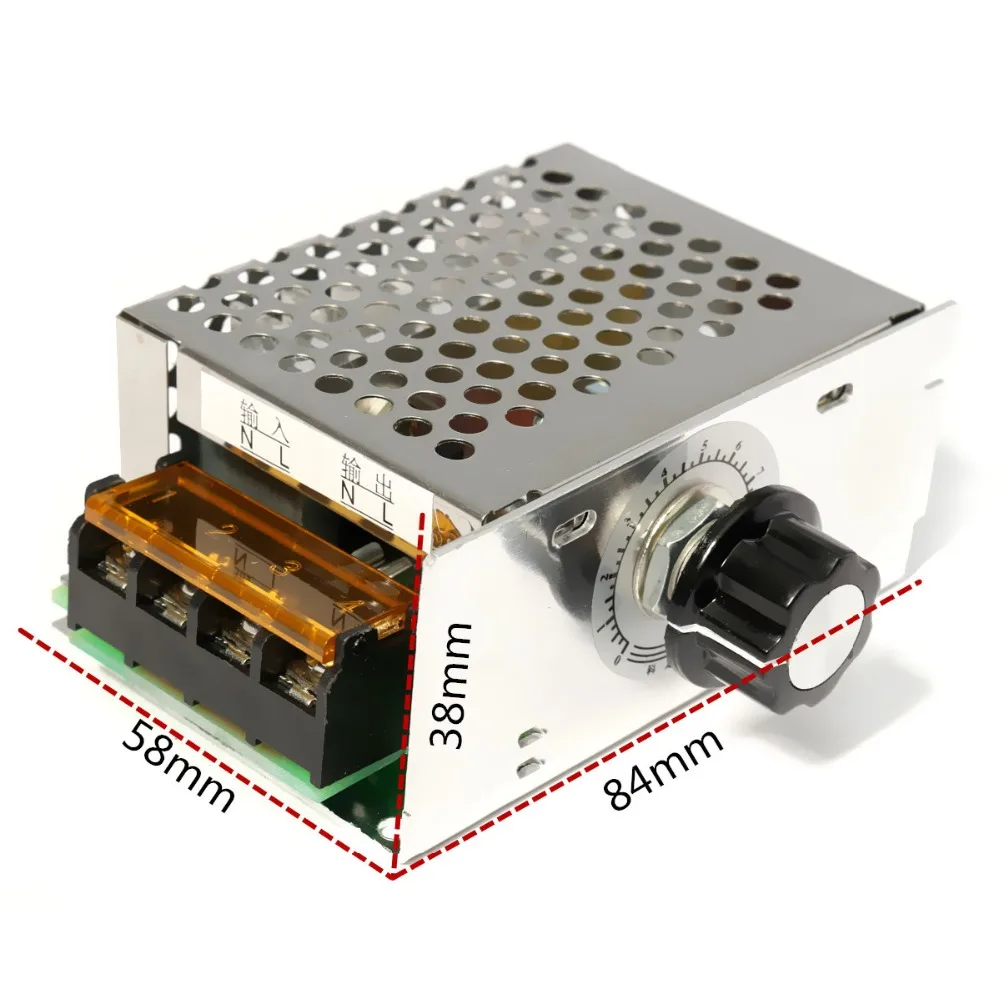 Электрический блок высокого качества 4000 Вт 220 В AC SCR регулятор напряжения диммер Электрический мотор регулятор скорости