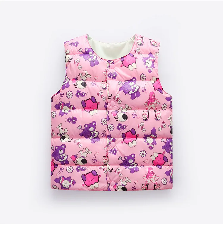 

2019 Spring Autumn Winter Children's Vest Cartoon Pattern Boys Waistcoat Girls Sleeveless Jackets and Coat Cotton Kids Baby Vest