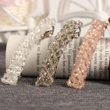 1Pcs Bling Crystal Hairpins Headwear forWomen Girls Rhinestone Hair Clips Pins Barrette Styling Tools Accessories 7 Colors