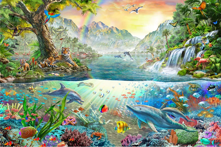 

New DIY 5D Diamond Painting Forest Animal Landscape Full circular Diamond Embroidery Cross Stitch Rhinestone Home decor