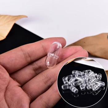 

20Pcs/pack 10mm Hollow Gelatin Capsules Empty Pill Capsule Medicine Capsule White Plastic Empty Capsules Simple Style