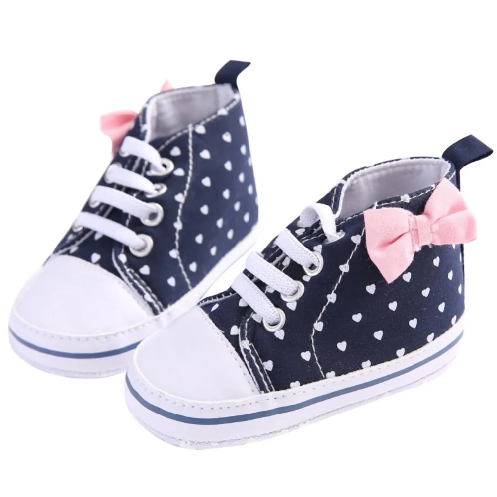 Lovely Cute Baby Girls Soft Shoes Spring Autumn Girls Kids Bow leisure