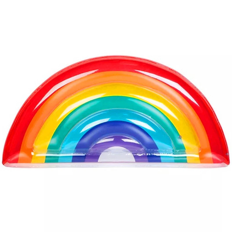 

Rainbow Float Inflatable Swim Mattress Swimming Pool Floating Row