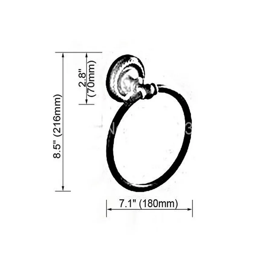 Ванная комната аксессуар настенный античная бронза латунь красивый узор Полотенца кольцо Полотенца держатель aba273