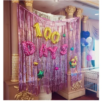 

1*3M Gold/Siver Shiny Metallic Foil Curtains Party Fashion Design Wedding/Christmas/Birthday/Valentine Background Decorations