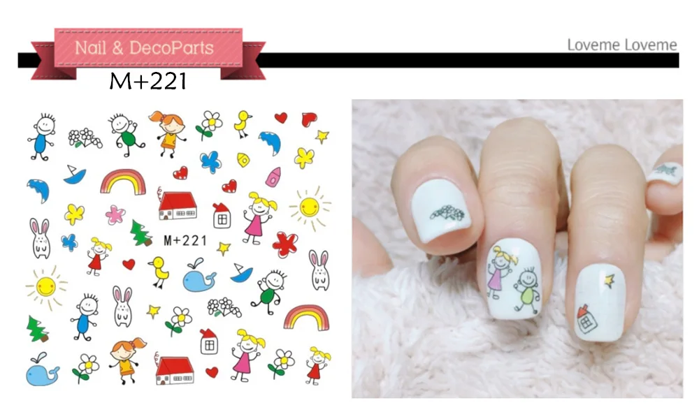 DIY Kawaii 17 видов стилей милый мультфильм накладные ногти Gradeint природа карты роспись ногтей ногтей советы инструмент маникюр 1 шт