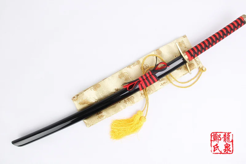 4" самурайский Rojuro Otoribashi Реплика меч катана декоративный Аниме Bleach косплей реквизит настоящая сталь без острых лезвий