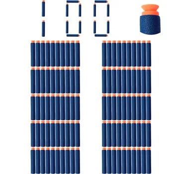 100 pcs/lot Blue Soft Bullet Sucked Head Foam Bullets for Nerf N-strike Elite Series