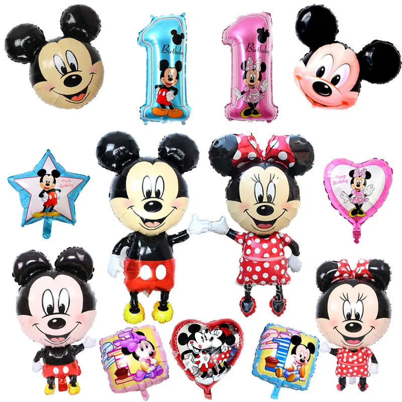 

18 Inch Many Styles Mickey/Minnie party decorations Balloons Boy Girl Birthday Party Balloon Children's Day Party Supplies