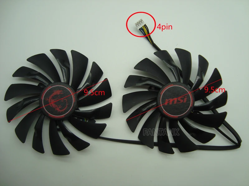 Бесплатная доставка новинка 2 шт./лот PLD10010S12HH 4PIN 95 мм DC12V 0.4A для игровой видеокарты