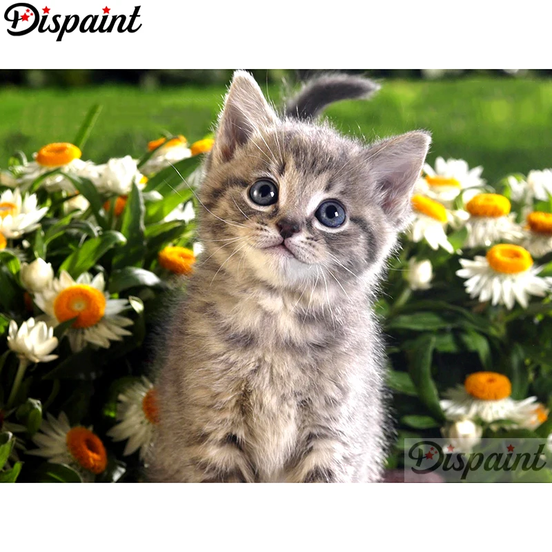 

Dispaint Full Square/Round Drill 5D DIY Diamond Painting "Animal cat scenery" Embroidery Cross Stitch 5D Home Decor A10500