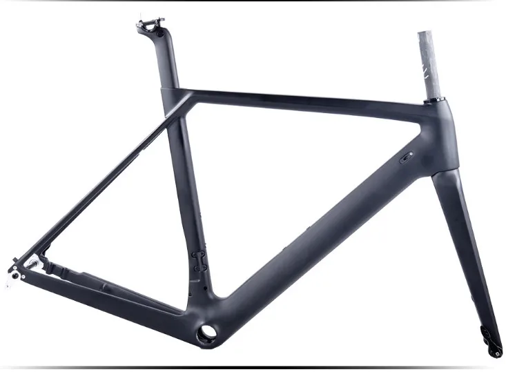 Perfect 2018 NEW Chinese Carbon Road Frame T800 UD black Aero full carbon fiber road bike frame QR or thru axle 47/51/53cm 17