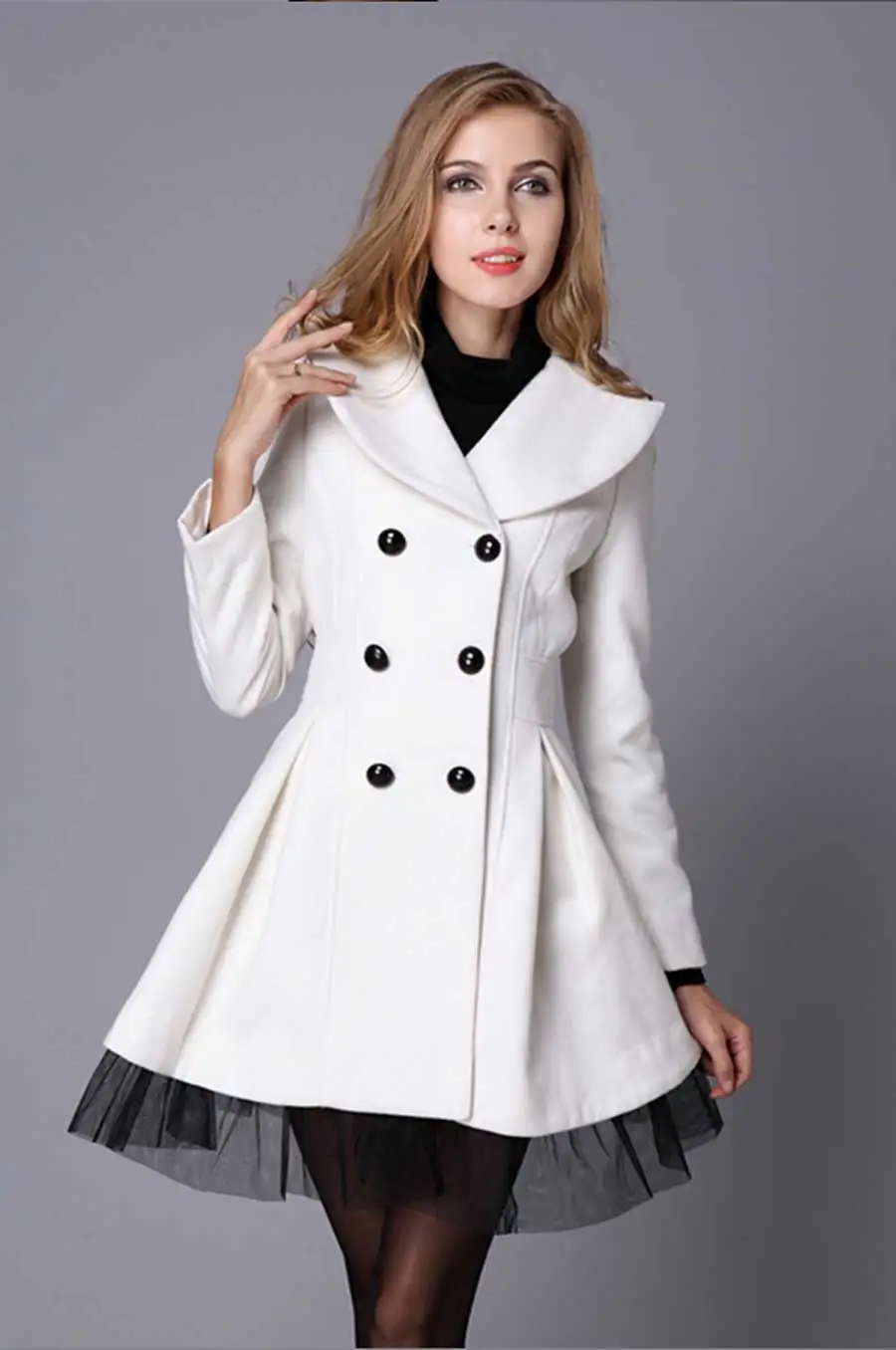 ZOGAA бренд Для женщин длинный плащ пальто Демисезонный двубортное приталенное пальто кружева ветровка верхняя одежда женская одежда