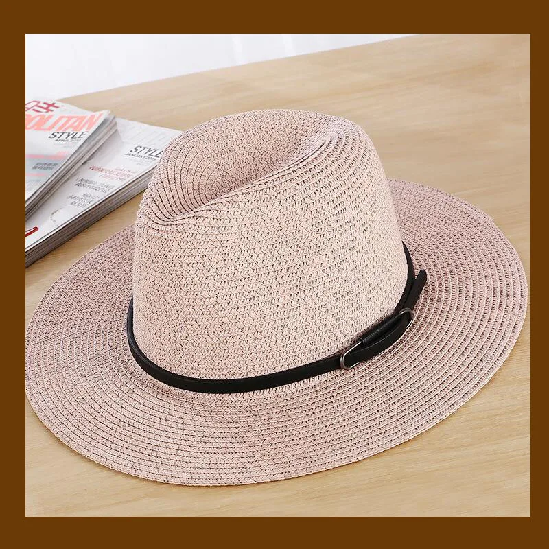 BINGYUANHAOXUAN бренд женская шляпа от солнца модная повседневная женская Соломенная летняя пляжная шляпа оптом Стильная кепка