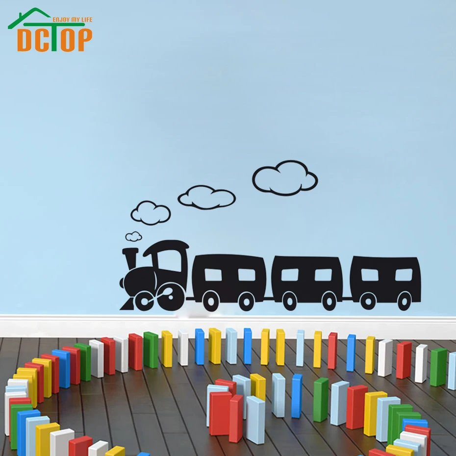 Por Train Decor For Boys Room Dctop Removable Children Decals Vinyl Train Wall Stickers Home Decor For Boys Room Decoration China