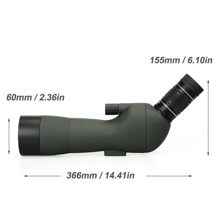 Visando o Escopo Tiro ao Alvo Svbony Ocular Zoom Bak4 Prisma Fmc Lente Objetiva Telescópio Birdver Caça 20-60x60 Sv29 23mm 4 High Quality Esporte e Lazer