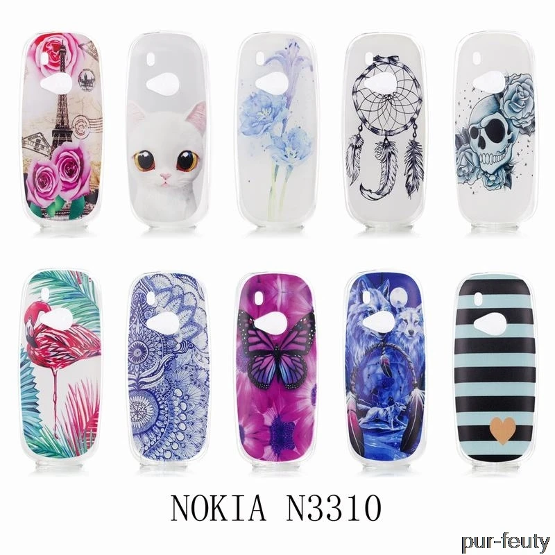 

For Nokia 3310 2017 TA-1036 TA-1030 Case soft TPU Silicone Soft Cover Case For Nokia 3310 2017 Phone Case Paint Back Cover Coque