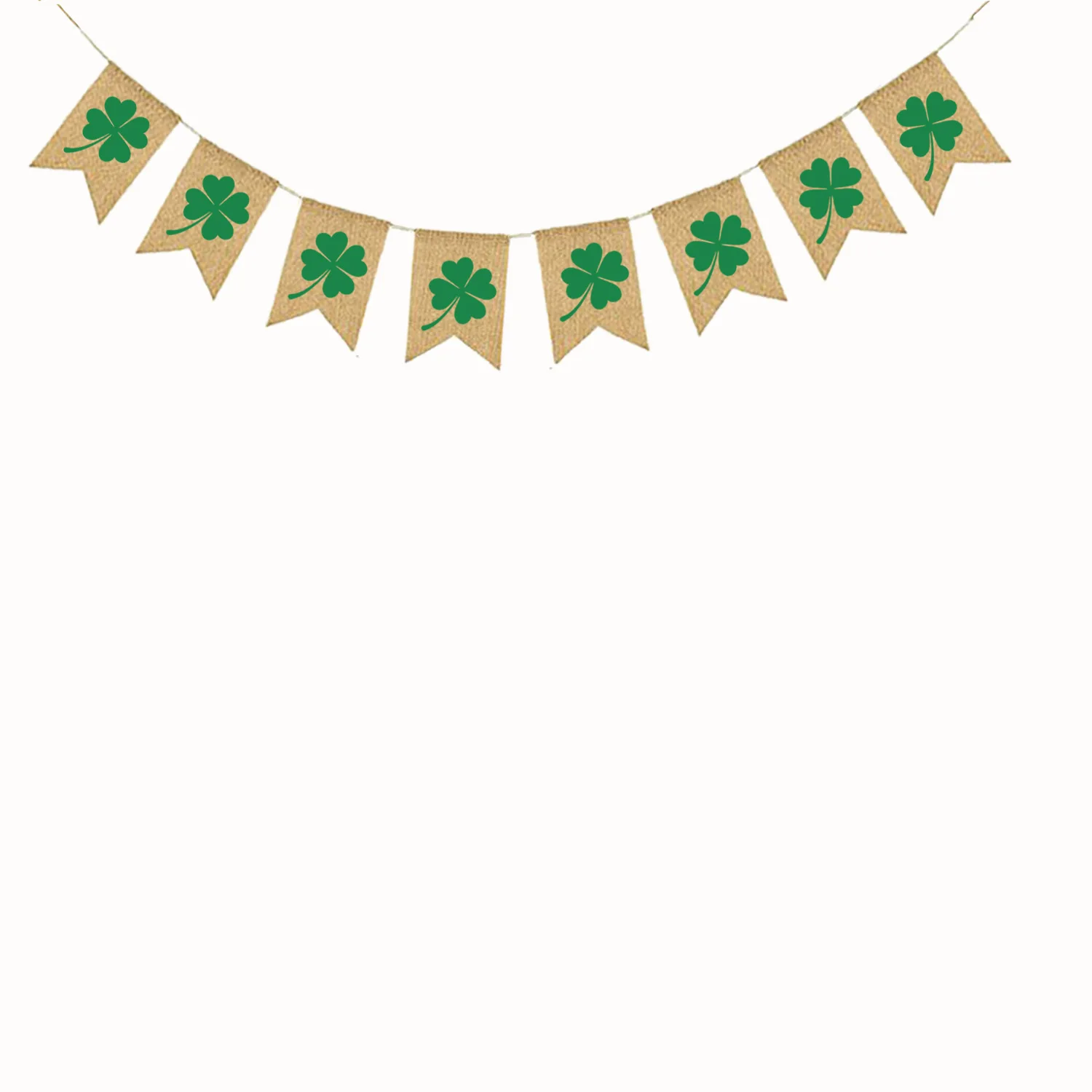 Украшения на День Святого Патрика, карнавальные вечерние баннеры с ласточкиным хвостом, зеленый четырехлистный клевер, Декор для дома, Национальный день, льняные товары для рукоделия