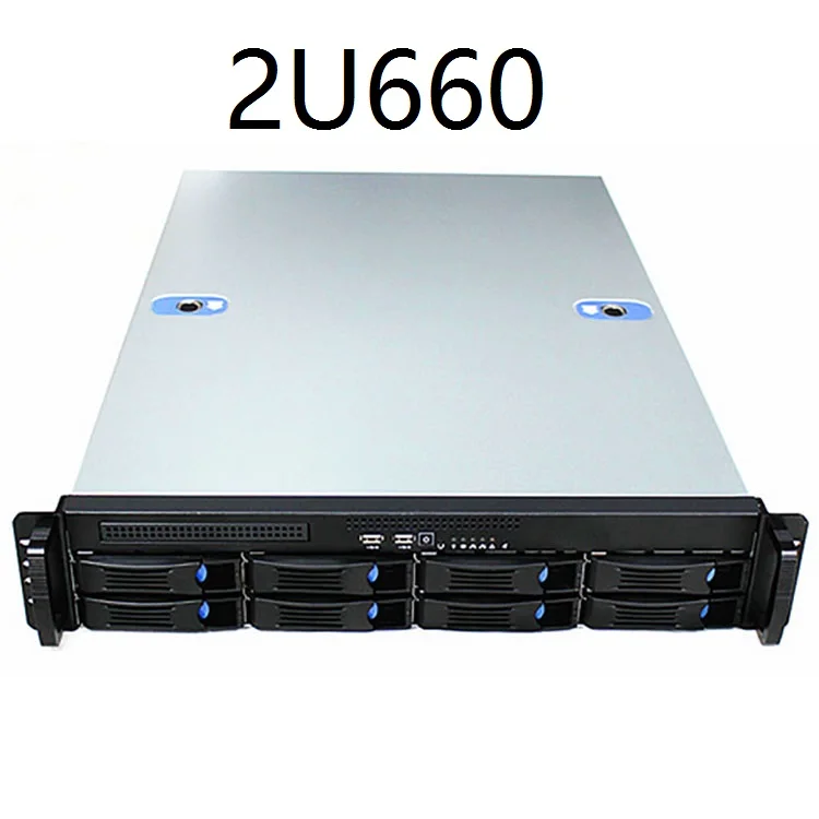

2U660mm 8 disk hot-swappable 19-inch rack server Chassis Industrial computer storage Internet cafes Computer case