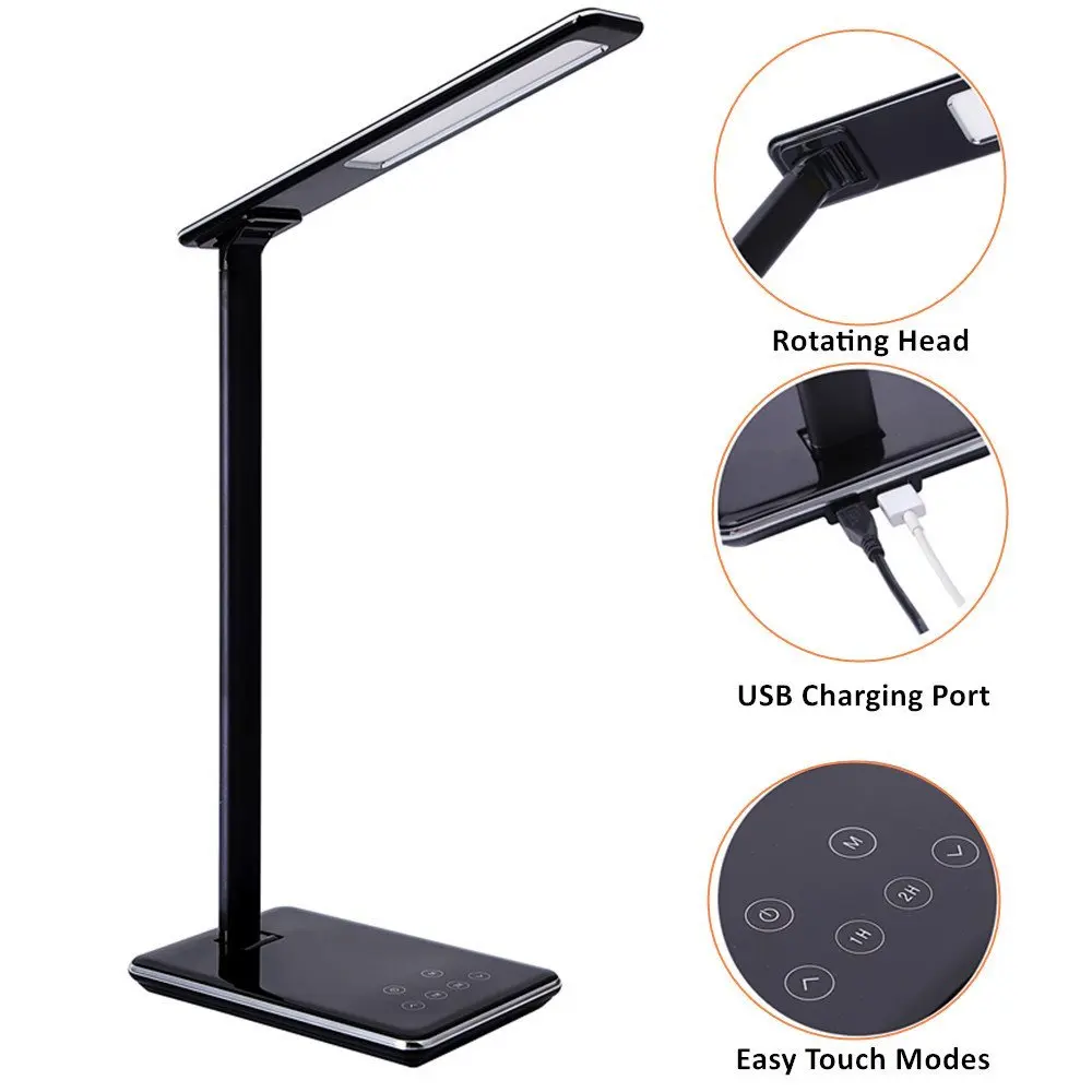 Folding Design LED Desk Lamp 5 Level Dimmable Touch ...