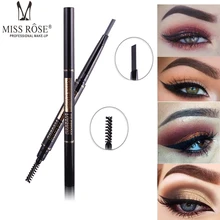 Miss rose автоматическая двойная головка карандаш для бровей 5 цветов темно-коричневый черный карандаш для бровей с щеткой для бровей для карандаш для бровей MS125