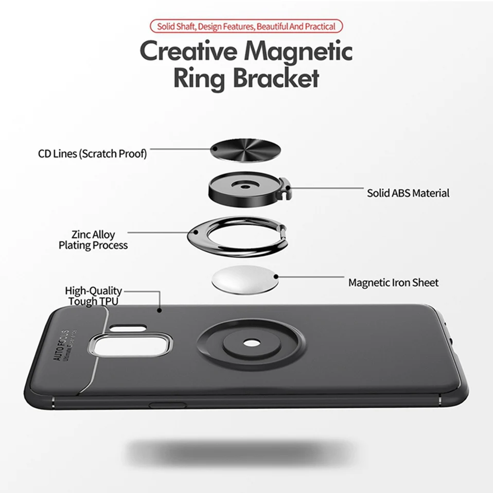 Silicone Case For Samsung Galaxy S9 S8 Plus Note 8 Magnetic Holder Case For Samsung J3 J5 J7 2017 J4 J6 J8 A6 Plus 2018 J2 Prime (8)
