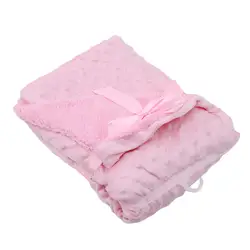 Мягкий хлопок Одеяло новорожденных пеленание новорожденного Термальность мягкие Флисовое одеяло одноцветное Цвет Блэкет для маленьких