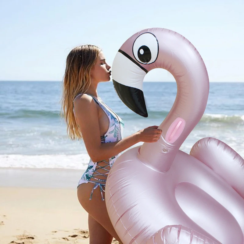 Rose-Gold-150cm-Giant-Inflatable-Flamingo-Pool-Float-Newest-Pink-Ride-On-Swimming-Ring-For-Adults (3)