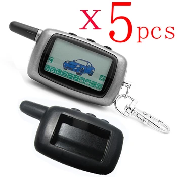 

5 Pcs A9 Twage Keychain Key Fob Chain LCD Remote Controller For Starline A9 start stop key fob alarm Two-Way Car Alarm Systems