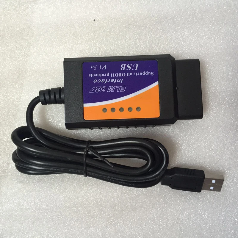 ELM327 USB OBD2 инструмент диагностики авто последняя версия ELM 327 USB Интерфейс OBDII CAN-BUS сканер поддерживает все obd -ii протоколов