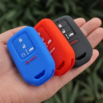 

silicone rubber key fob cover case shell holder protect for Honda 2016 Pilot Accord Civic CRV 5 button keyless Remote 100pcs/lot