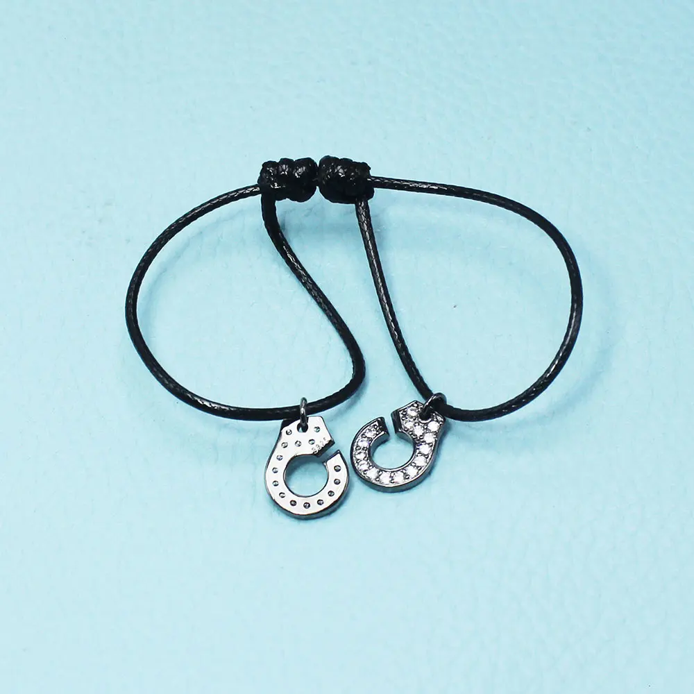 Франция популярных 925 стерлингов серебристый, черный наручники с циркон браслет для Для женщин веревки серебряный браслет Menottes только 925 марка