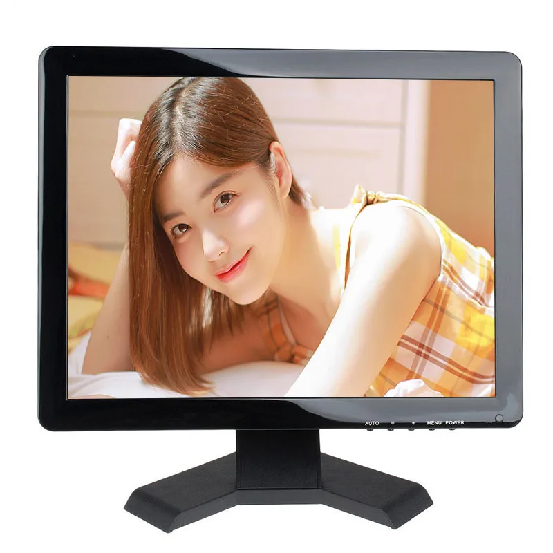 H15 12 вольт dc lcd монитор 1" дешевый компьютерный монитор 1024*768 tft lcd цветной ТВ монитор с AV/BNC/VGA/HDMI/USB интерфейсом