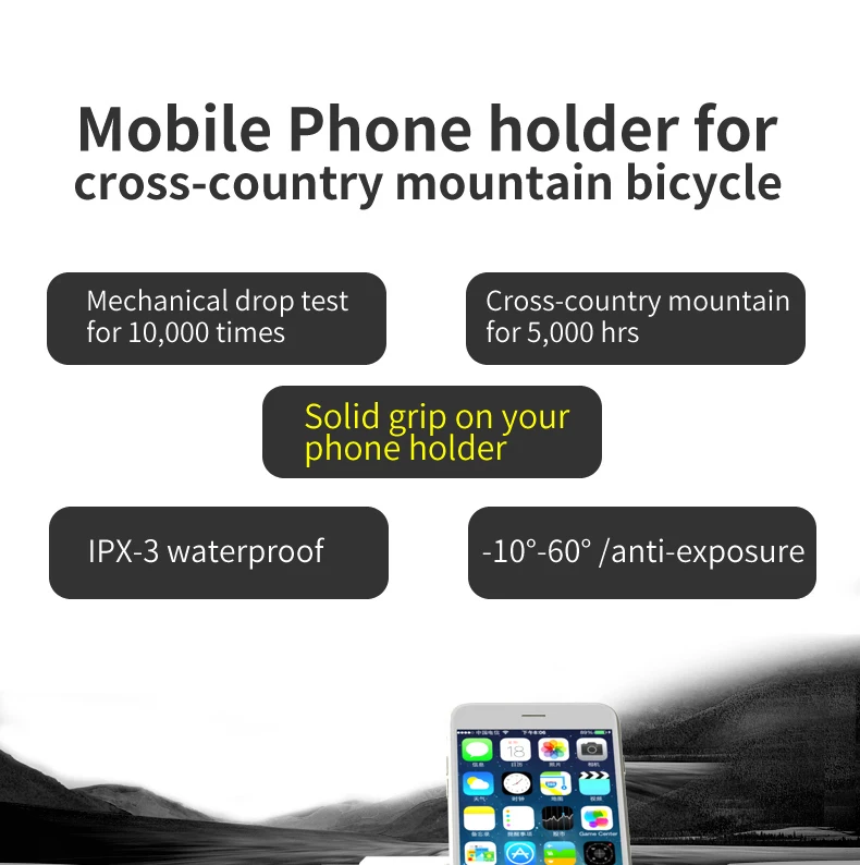 Discount GACIRON High Quality Universal HandleBar Mount Road Bicycle Phone Holder with 3M Sticky Pad for Smart Phones Bike accessories 0