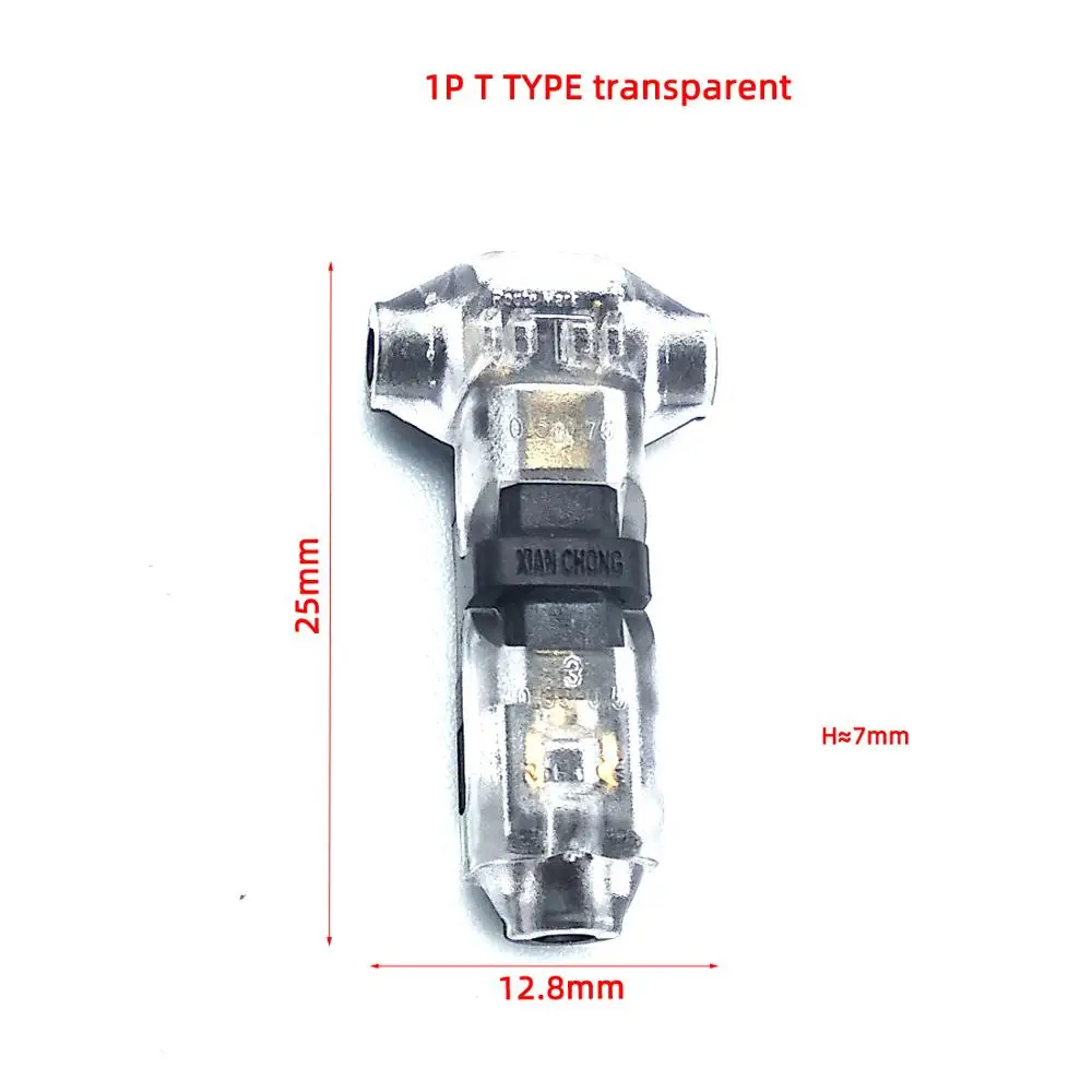 5 шт. быстрый фиксатор соединения провода разъем проводов для 1 Pin 2 Pin 22-18AWG светодиодные ленты провода автомобиля аудио кабель терминалы обжимной - Цвет: 5PCS T1 transparent